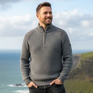 WoolOvers M Old Money Country Club Cabincore Pure Wool Knit Hill Walker Sweater